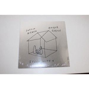 Justin Bieber Ariana Grande Stuck With U 7 inch Limited Vinyl 7" Black Record